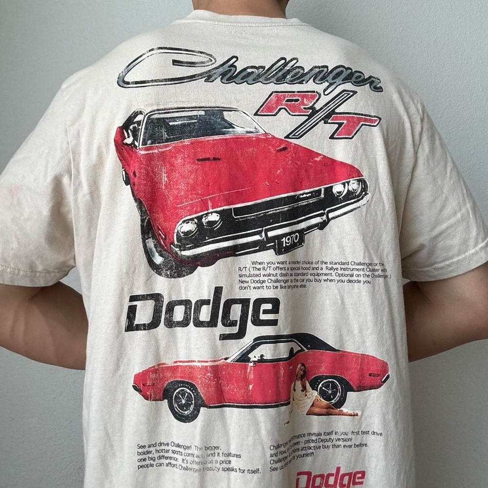 Challenger R/T Racing AOP Graphics Cream Tee Shirt - Picture 3 of 6